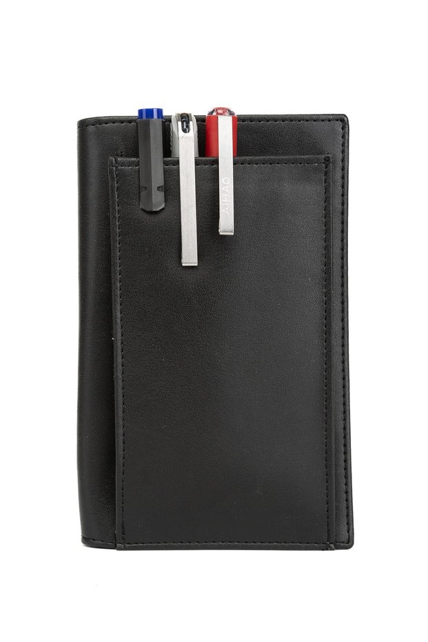Faux Leather Notebook Wallet