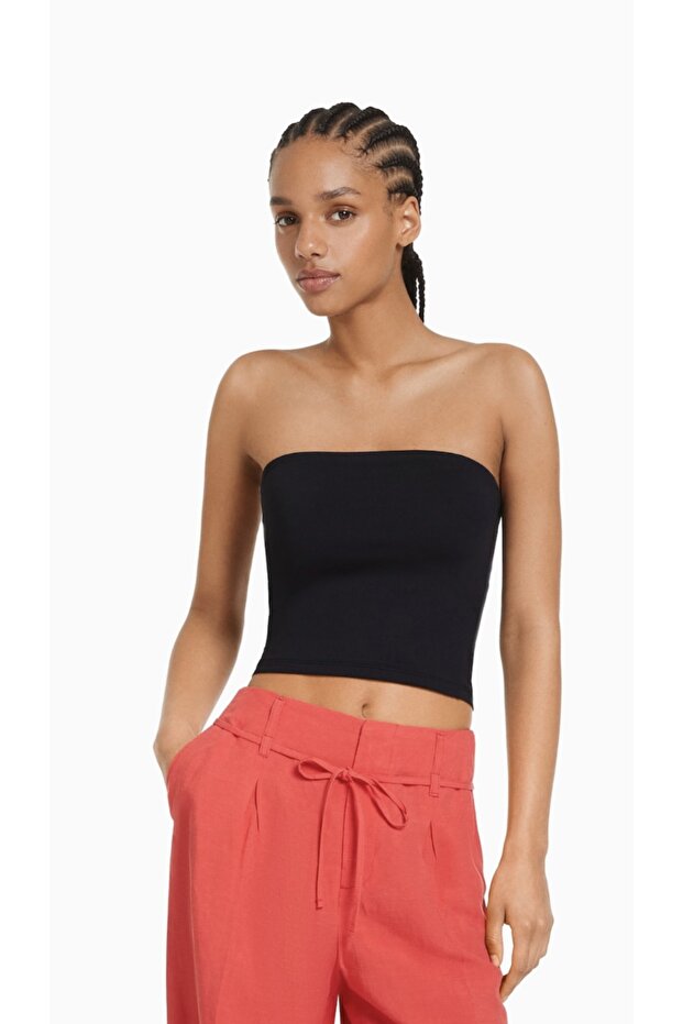 Strapless Crop Blouse