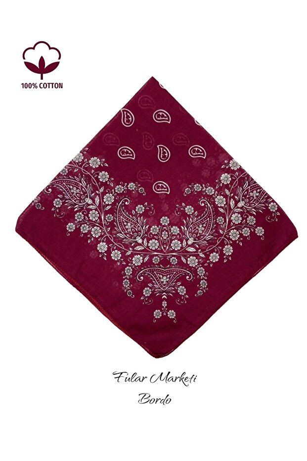 Add 4 to Cart Pay 3 Campaign 100% Cotton Crush Pattern Burgundy
