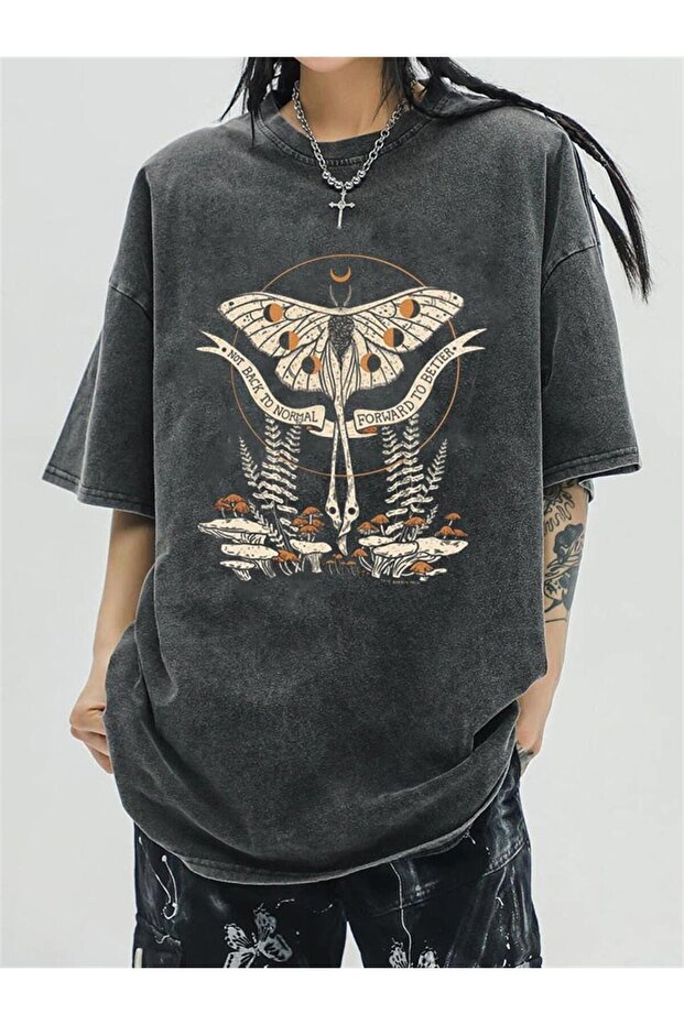 Blunt Blunt Butterfly & Mushrooms Washable Unisex Vintage T-Shirt