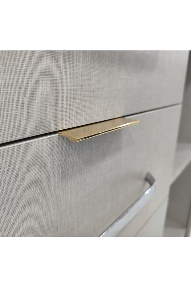 YARİS ( ALTIN ) 10CM ENTEGRE KULP ARKADAN VİDALANIR ÇEKMECE TV ÜNİTE KONSOL ŞİFONYER KAPAK KULP 10CM - 5