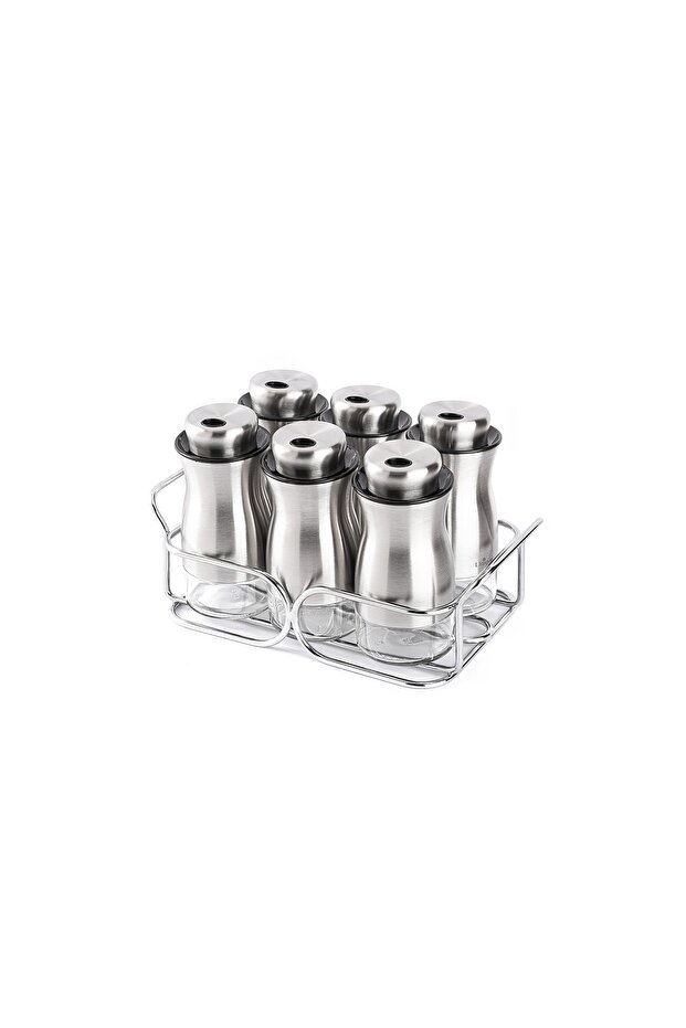 012-01-7 PIECES HORIZONTAL STAND GLASS SPICE SET