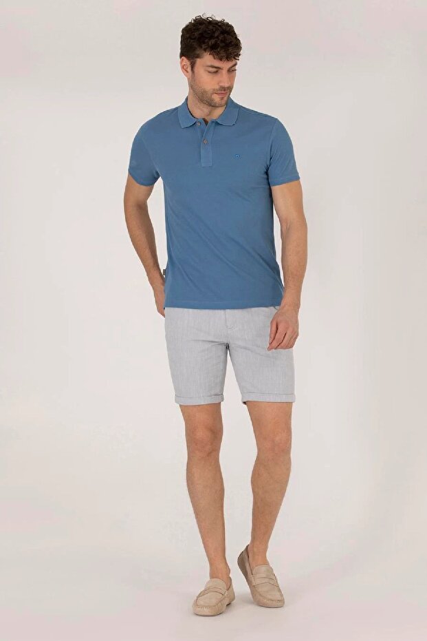 Slim Fit Polo Yaka Basic Tişört - 2
