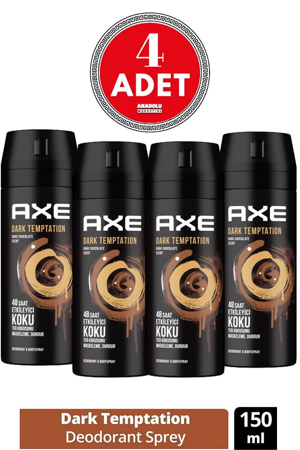 Dark Temptation Erkek Sprey Deodorant 150 Ml (4 Adet) - 1
