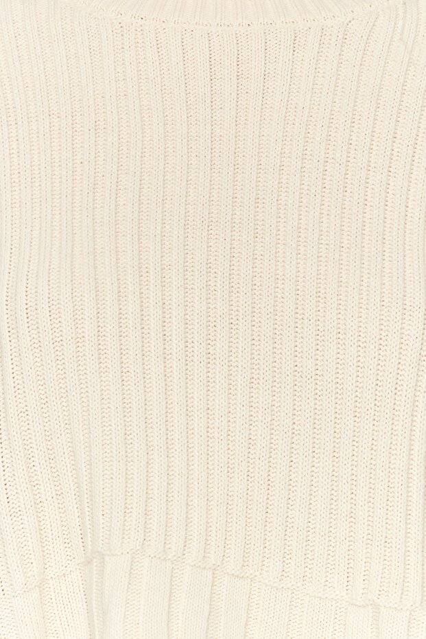 Ecru Super Crop Basic Strickpullover TWOAW24KZ00275 - 4