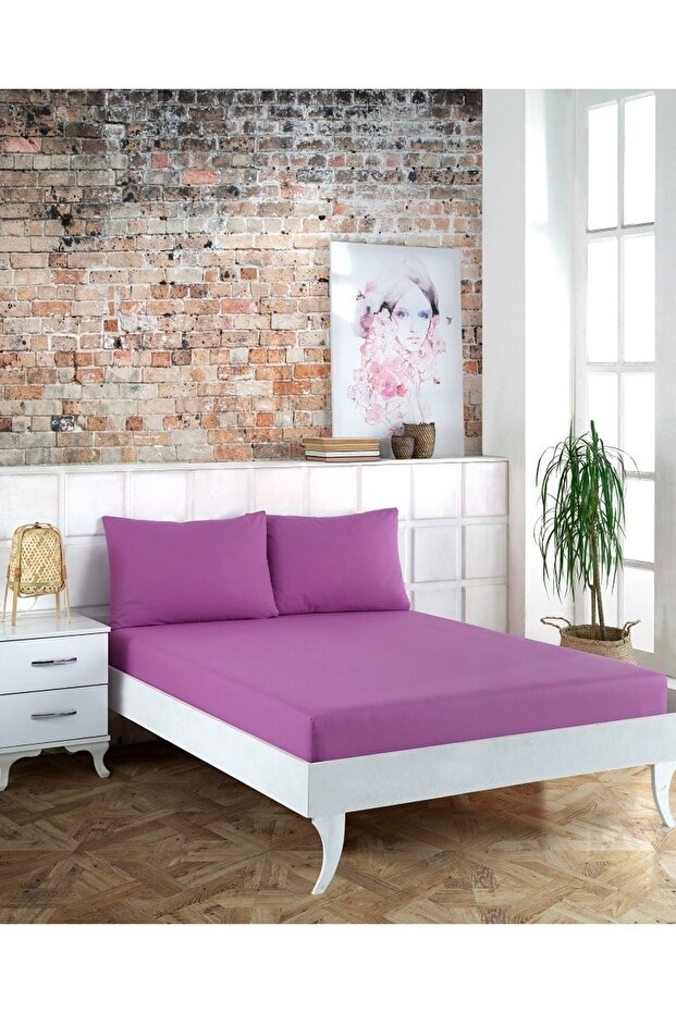 طقم ملاءات مزدوجة مطاطية (160 × 200 سم) - 1