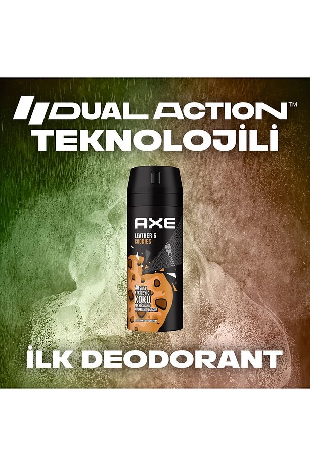 Erkek Deodorant Sprey Leather & Cookies 150 ml 4 Adet - 4