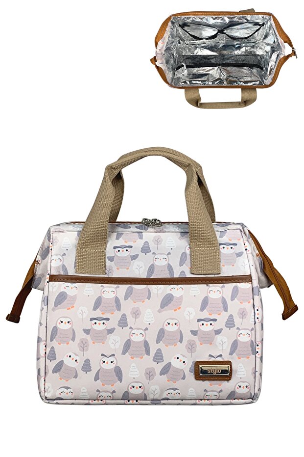 Beach Geniş Kapasiteli Termal El Çantası - Baykuş - 7