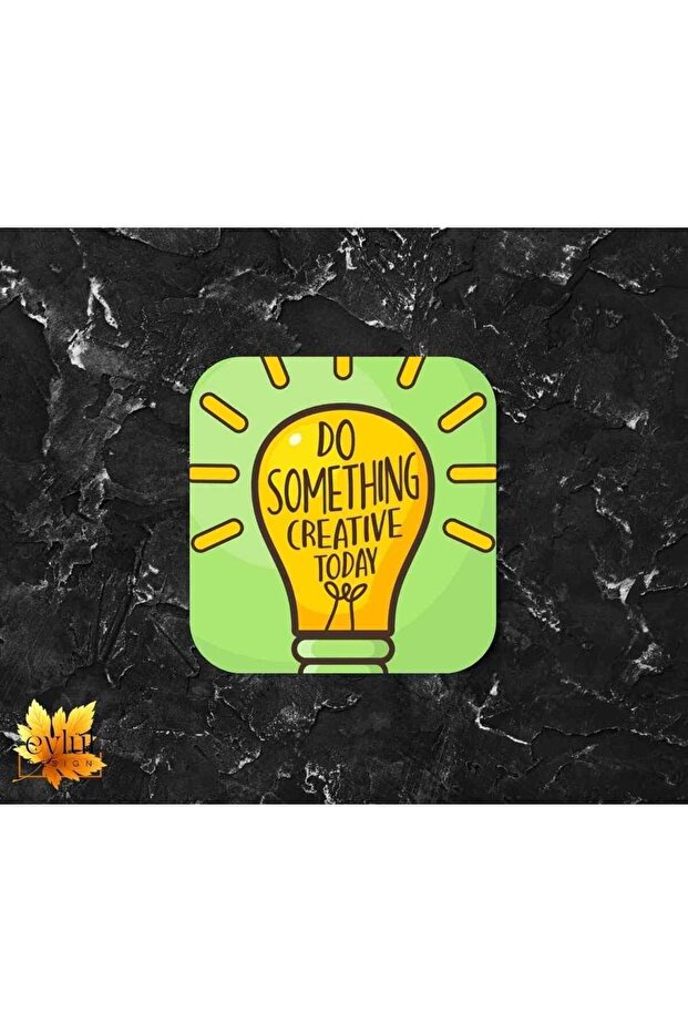 قاعدة أكواب مربعة من خشب إم دي إف مطبوعة بتصميم خاص مطبوع عليها Do Something Creative Today