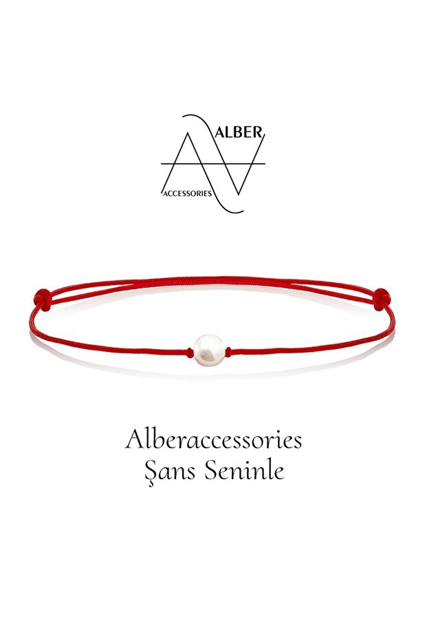 Luck With You 1.2 MM White Pearl Love Red (ANKLET)