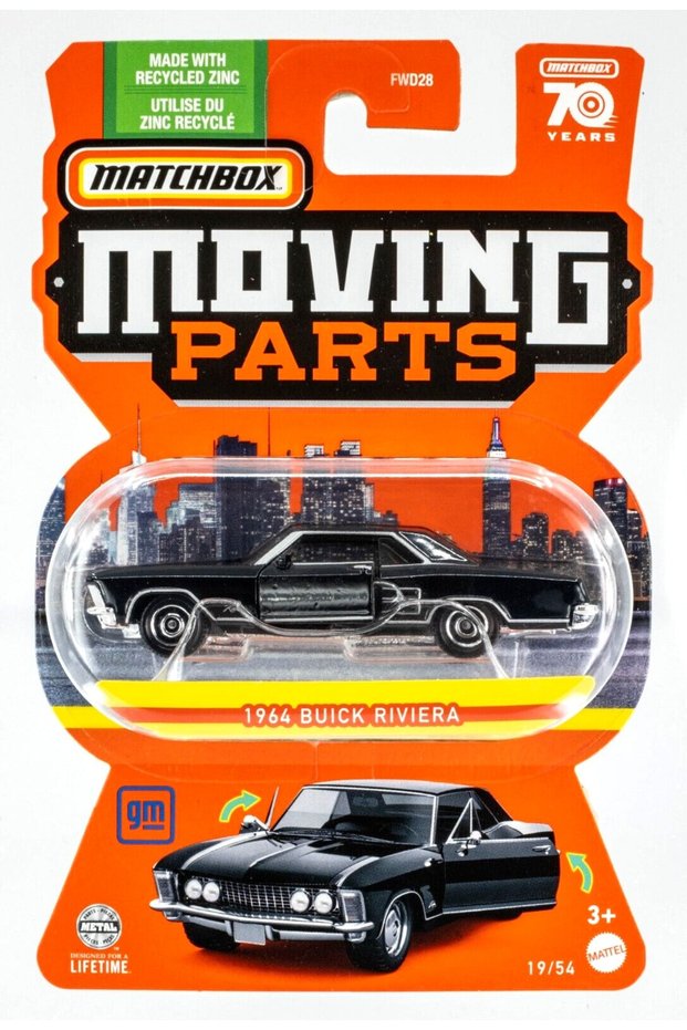 1964 Buick Riviera Moving Parts 70 Years 3/54 Opening Parts Metal Car Fwd28