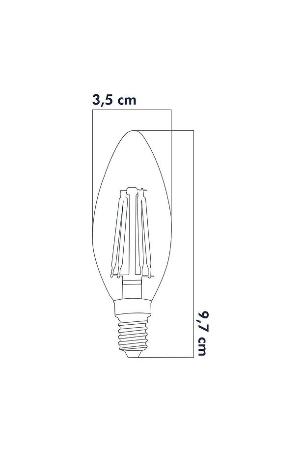 3 Renkli Led Filament Rustik Ampul 6w E14 C35 - 3