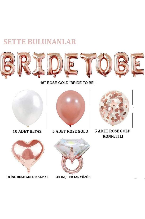 Bride To Be Bekarlığa Veda Parti Kutlama Seti 2 - 2