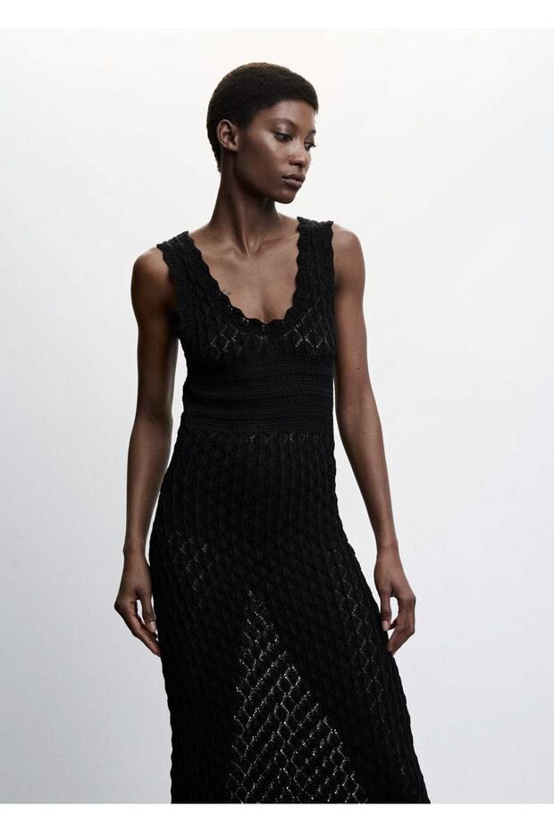 Delikli Uzun Elbise - 1