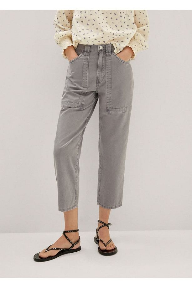 Yüksek Bel Slouchy Jean Pantolon - 1