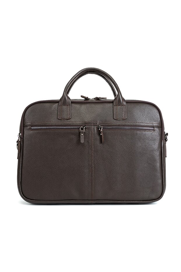 Genuine Leather Brown 15.6 Inch Laptop & Briefcase
