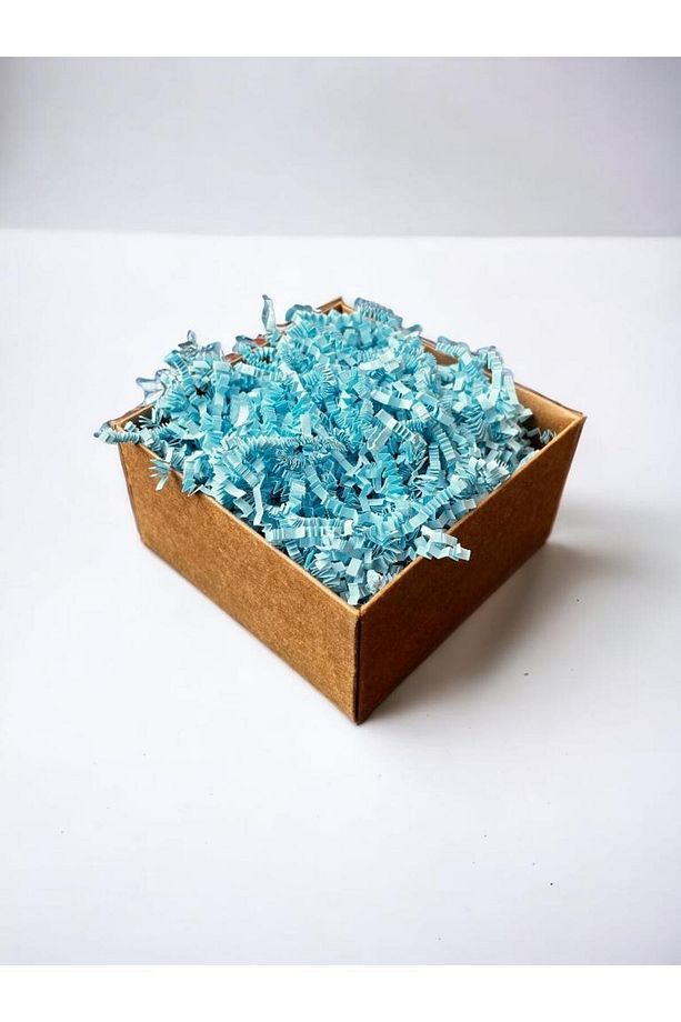 Kırpık Kırpıntı Kağıt Z Zigzag Pelur Kırpıntı Kağıt 100 gr Açık Mavi Renk Süs Dolgu Malzemesi Paper - 3