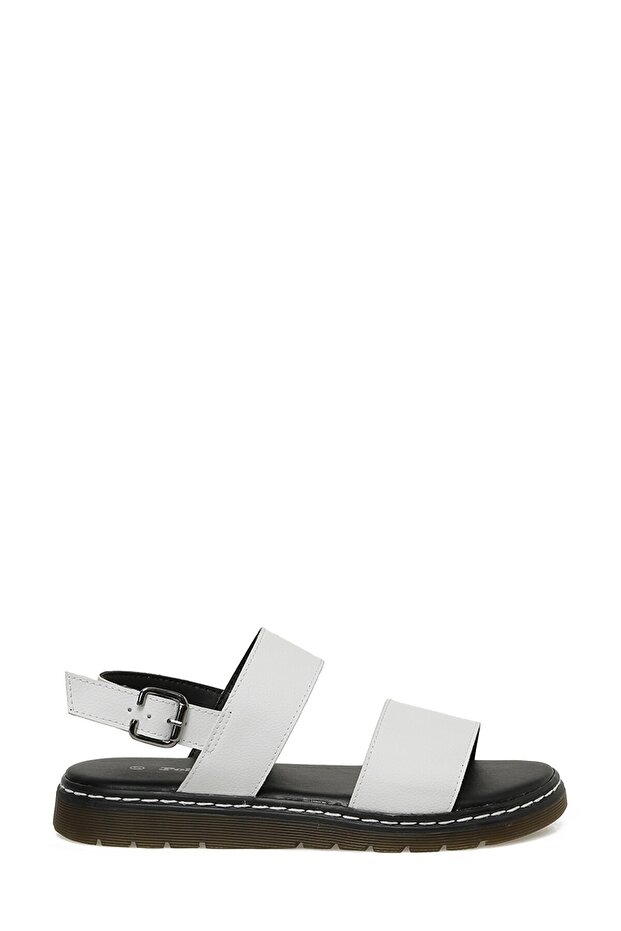 321719Z 3FX صندل نسائي مسطح باللون الأبيض