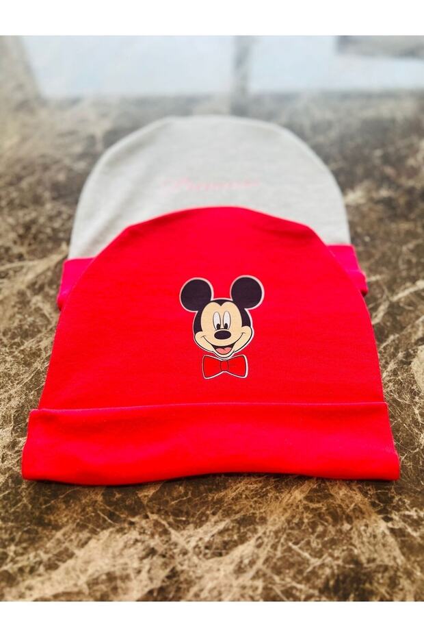 MICKEY MOUSE KIZ BEBEK 2'Lİ ŞAPKA - 1