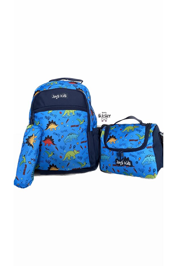Waterproof elementary school Bag set with pencil case and lunch compartment.