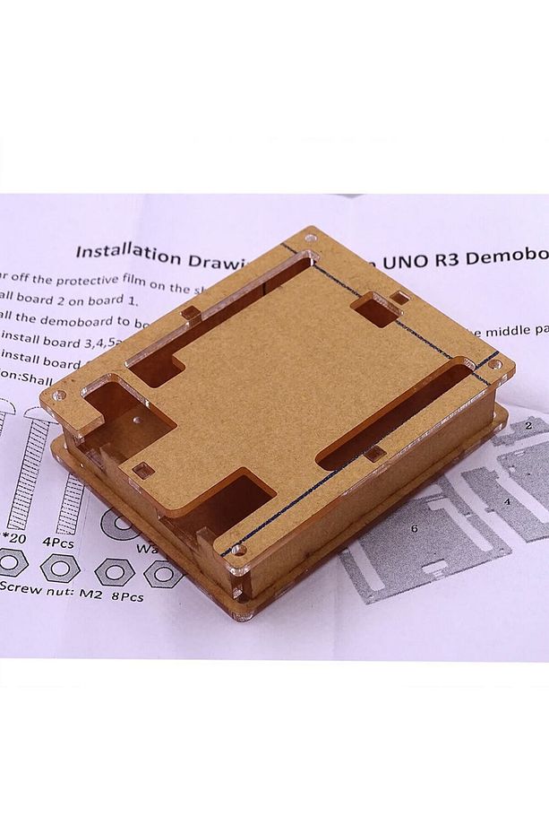 Arduino Uno R3 Plastik Koruma Kutusu Vidalı Pleksi Kutu - 6
