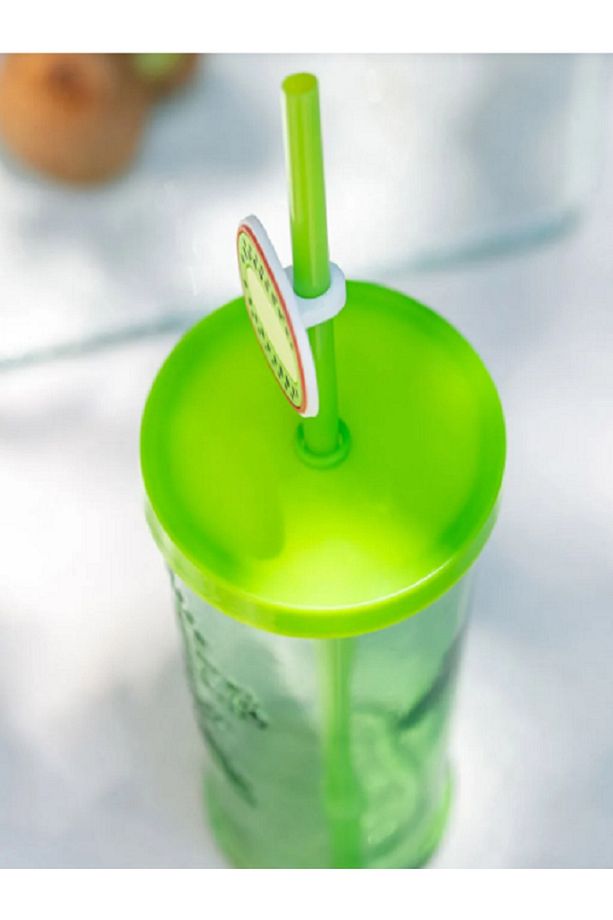 LCW HOME Kivi Baskılı Kapak ve Pipetli Cam Bardak 270 Ml - 2