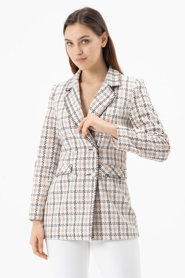 Süs Dikişli Tuvit Ceket - 3