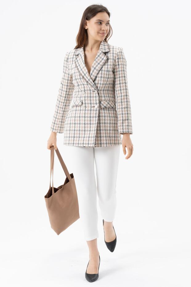 Süs Dikişli Tuvit Ceket - 4