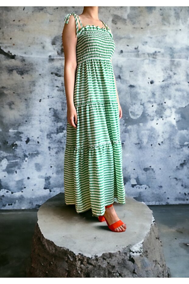 Cotton Katlı Elbise - 4