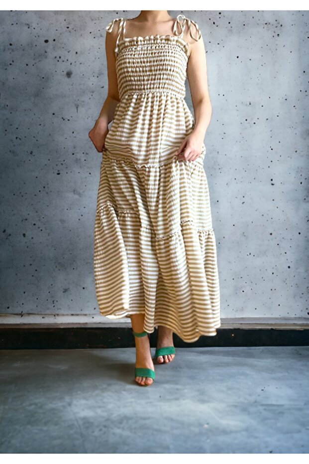 Cotton Katlı Elbise - 6