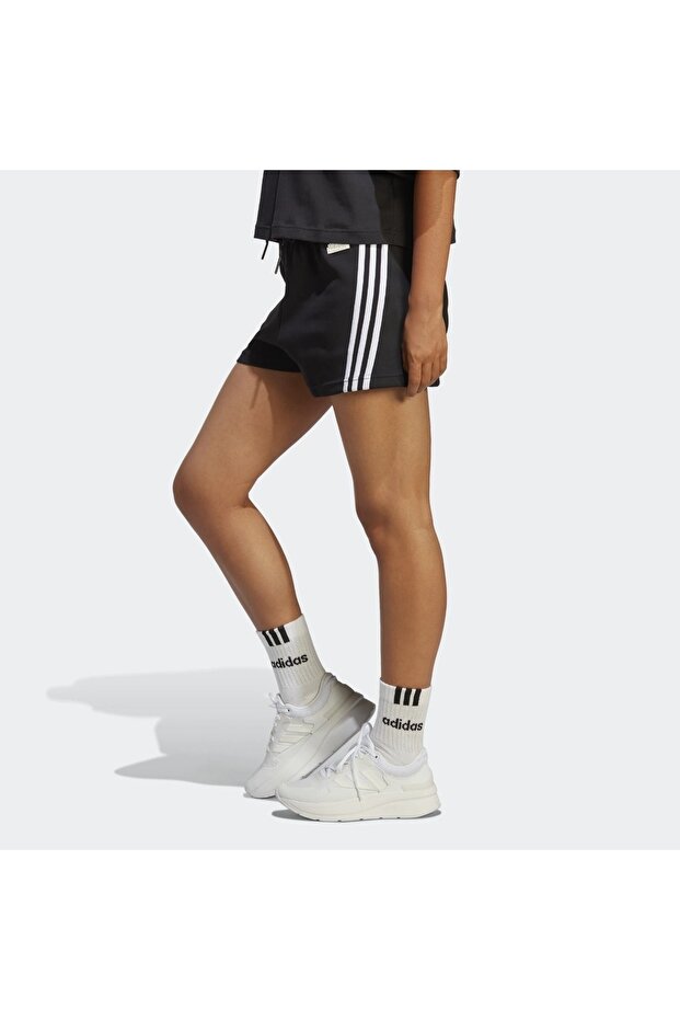 Future Icons 3 Stripes Kadın Siyah Şort - 2