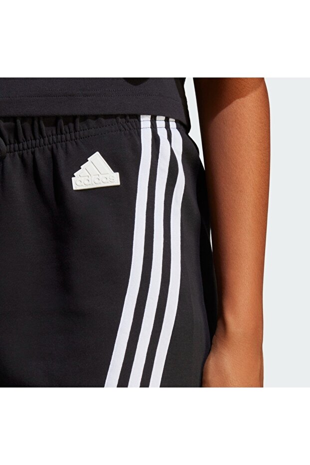 Future Icons 3 Stripes Kadın Siyah Şort - 4