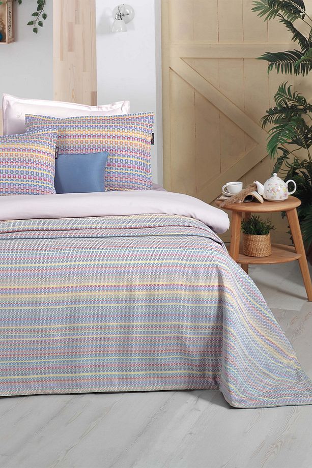 Libby Multicolour Çift Kişilik Yatak Örtüsü Seti - 2