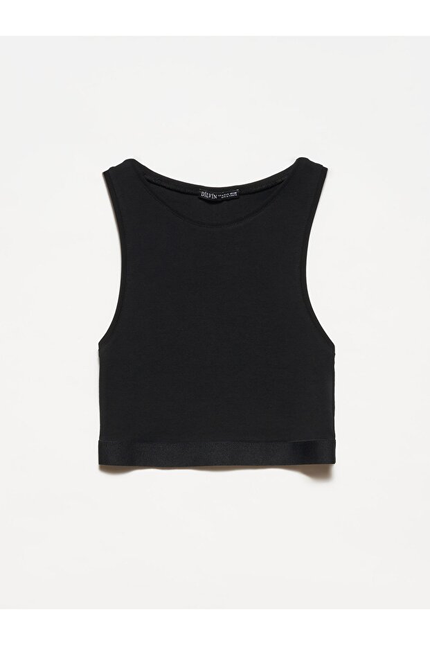 30114 Crop Top-Siyah - 1