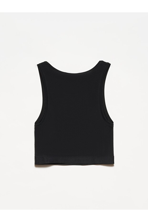 30114 Crop Top-Siyah - 2