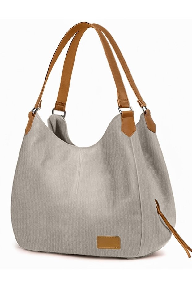 Myra Women's Milk Brown PU Leather Daily Shoulder Bag Soft Tote Hand Bag