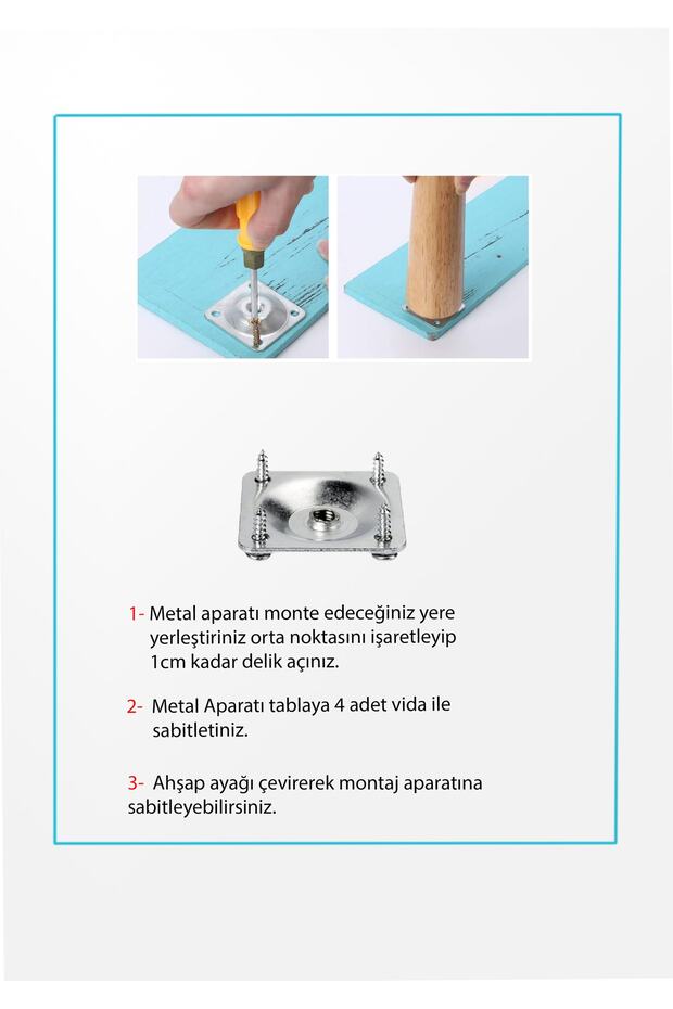Baza ayağı - Koltuk ayağı - Ahşap ayak -Piramit Ayak Uzunluk: 12 cm / Çap: 5.5 cm - 4