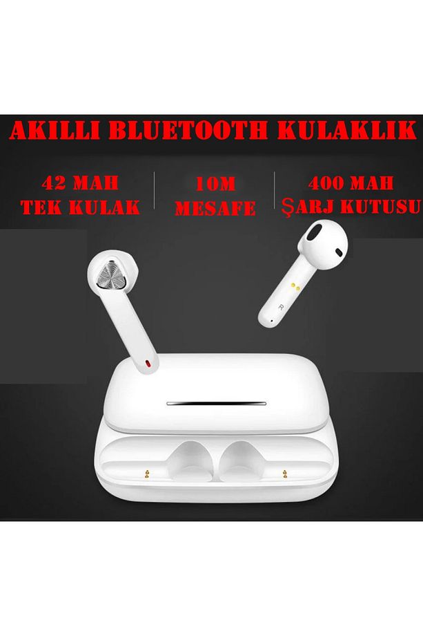 Bluetooth Kulaklık Samsung Galaxy A20 Uyumlu Kızaklı Kablosuz Kulaklık - 5