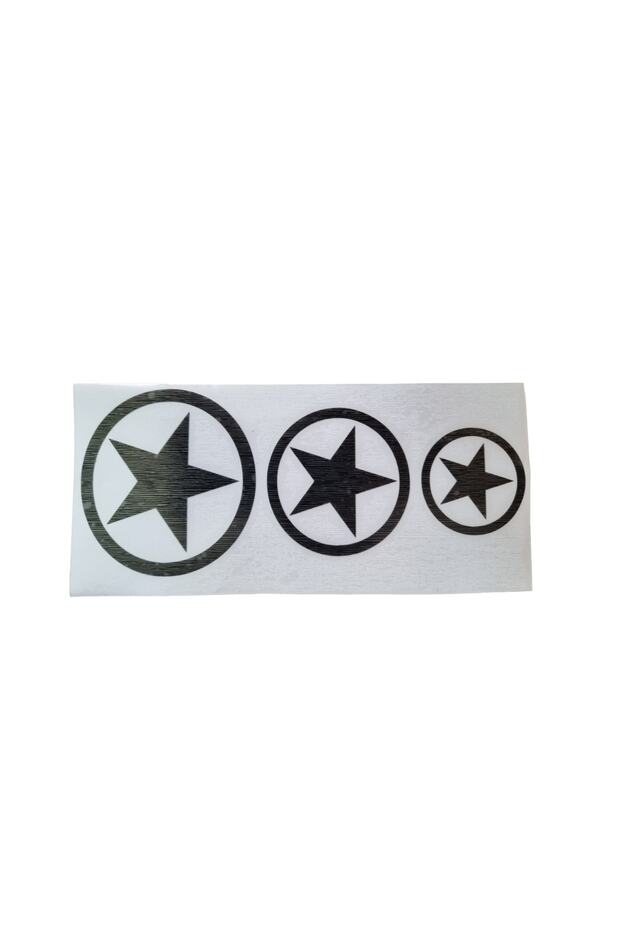 3 Pcs Army Star Auto-Motorycycle Sticker Labels