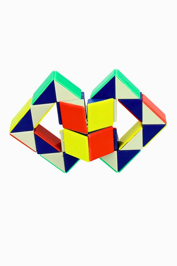 Renkli Yılan Kare Puzzle Eğitici Magic Küp Bükülebilen Şekillendirilen Yılan Zeka Küpü Yapboz Puzzle - 2