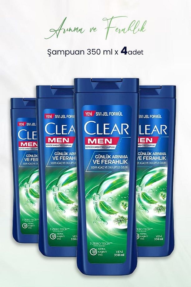 Men Şampuan Günlük Arınma ve Ferahlık 350 ml x 4 Adet - 1