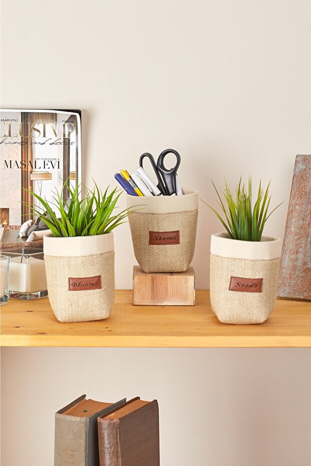 سلة الجوت الصغيرة متعددة الأغراض من STD مكونة من 3 قطع كلاسيكية - 1