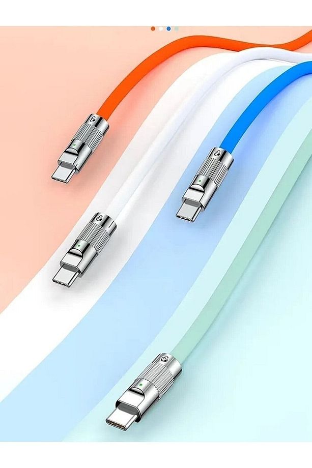 Usb To Type-c 120w 6a Turbo Hızlı Şarj Ve Data Kablosu Samsung Xiaomi Android Uyumlu Esnek Kopmaz - 3