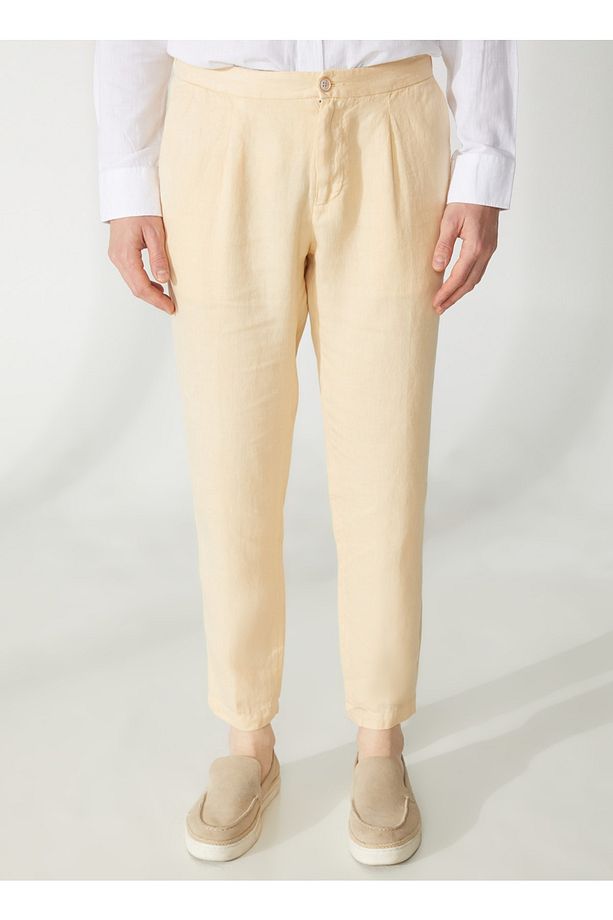 Normal Bel Normal Paça Slim Fit Sarı Erkek Pantolon A261BERLINO563CONF10B - 3