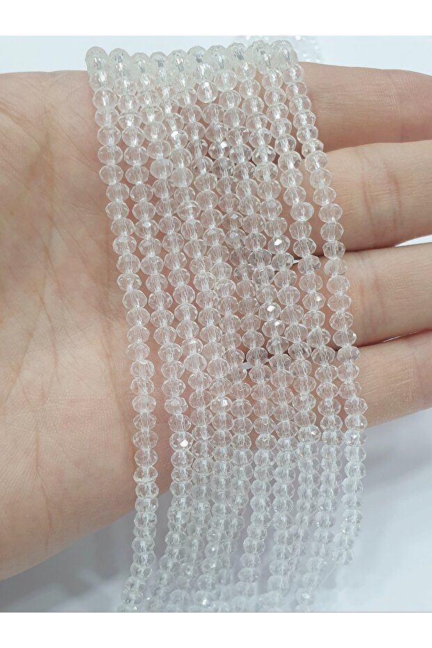Crystal Beads - 4mm Transparent (( 10 Strings ))