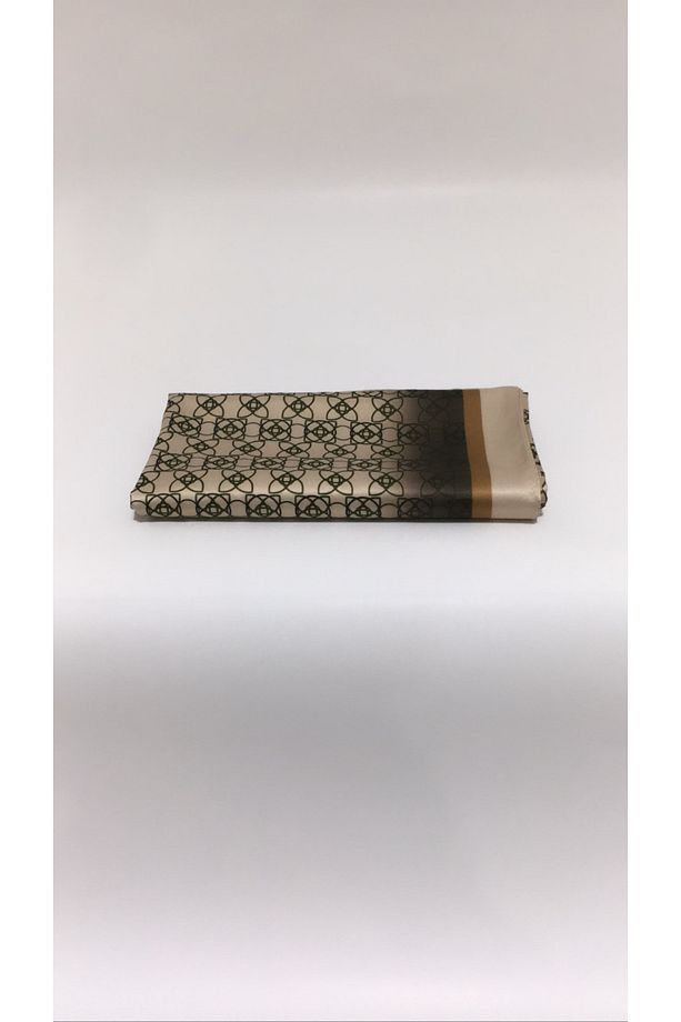 Digital Baskı Twill Eşarp Etnik Desen (kremtaba) - 3