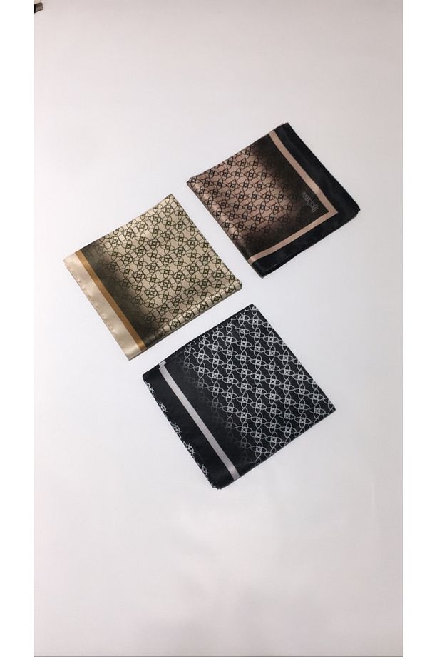 Digital Baskı Twill Eşarp Etnik Desen (kremtaba) - 4