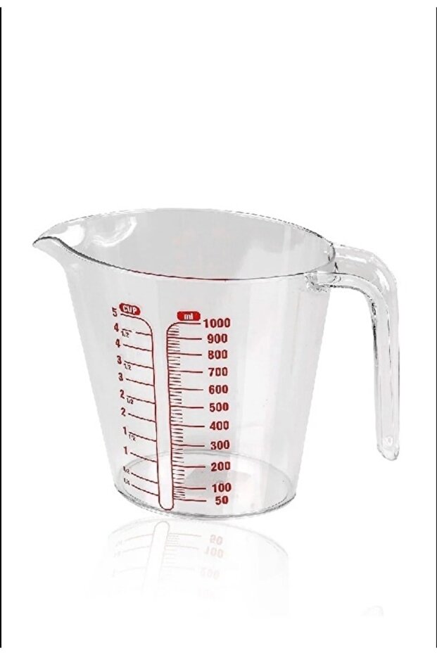 1000 ml Measuring Cup with Handle and Indicator Dough Pastry Pastry Liquid Scale G20 - 2