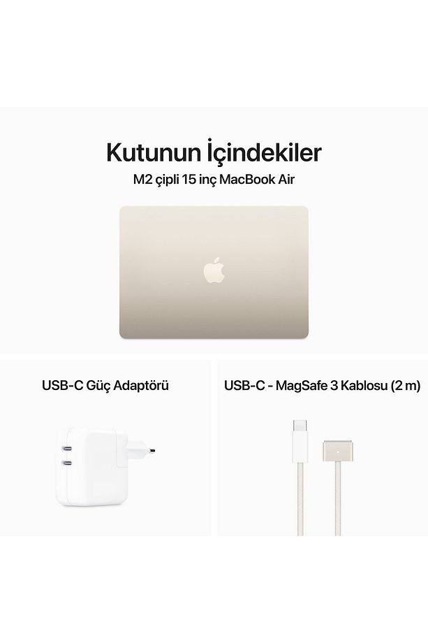15-inch MacBook Air: Apple M2 chip with 8-core CPU and 10-core GPU, 256GB - Starlight - 13