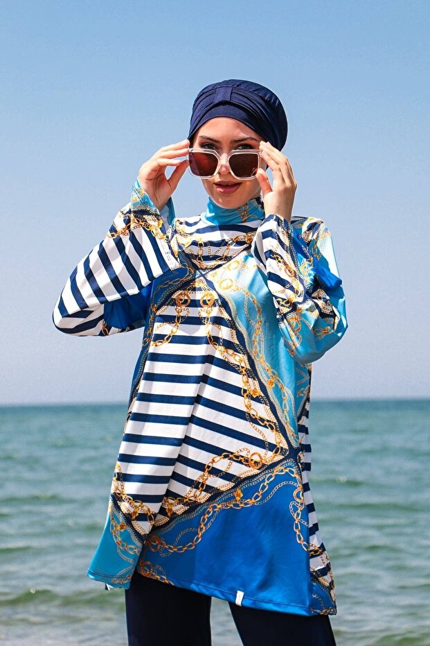 Swimsuit Hijab Swimsuit 1949-dark blue